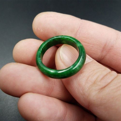 Bague En Jade Émeraude Naturelle Pour Hommes Et Femmes, Anneau De Mariage En Pierre De Jades Vert Certifié Authentique, Bijoux À La Mode, Accessoires, Cadeaux