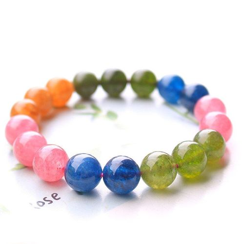 Bracelet De Perles De Cristal En Pierre De Quartz De Couleur Naturelle, Bijoux Chakra De Guérison, Bracelet Élastique Pour Femmes