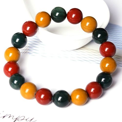 Bracelet En Pierre Naturelle D'alxa, Perle Ronde En Agate De Jade De Couleur Pour Hommes Et Femmes, Porte-Bonheur, Bracelet De Guérison En Pierre Naturelle