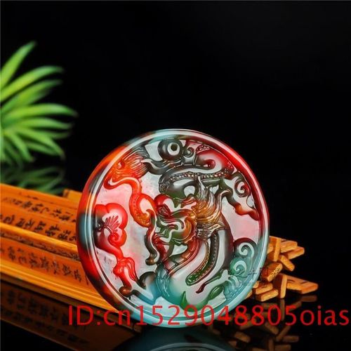 Collier Pendentif Dragon Jade Couleur Naturelle Chinoise, Breloque Sculptée À La Main, Bijoux Amulette À La Mode, Cadeaux Porte-Bonheur Pour Femmes Et Hommes