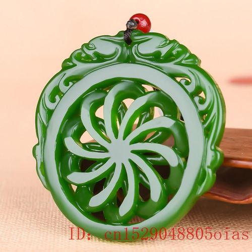 Pendentif Dragon Jade Vert Naturel Pour Hommes, Collier De Perles, Breloque, Bijoux En Jadéite, Amulette Creuse Double Face Sculptée, Cadeaux Pour Elle