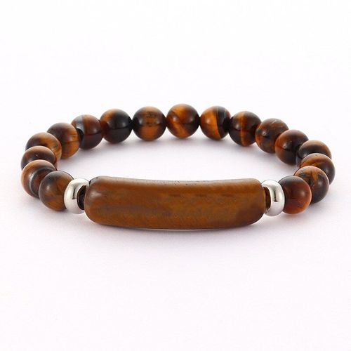 Bracelet De Perles En Pierre Naturelle De 8mm, Guérison Reiki Quartz Rose Aventurine Agates Cristal Rose Rectangle Barre Charmes Bracelets