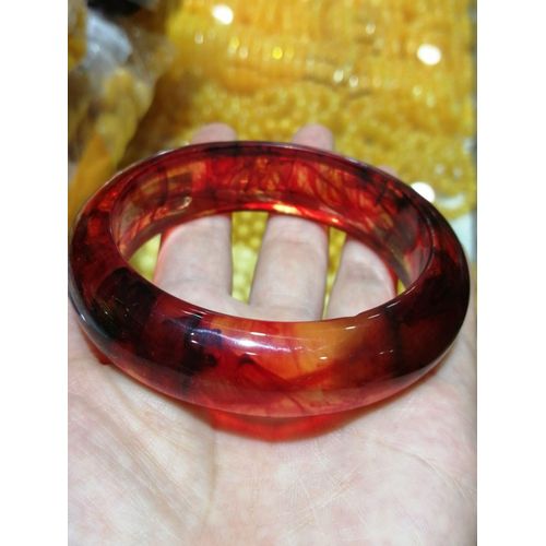 Bracelets D'ambre De Sang De La Baltique Pour Femmes, Bijoux Fins, Vrai, Large, Vieux, Cire D'abeille, Accessoires, Cadeaux