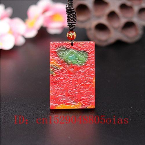 Collier À Pendentif En Pierre De Jade Hetian De Couleur Naturelle, Bijoux En Jade Chinois, Amulette À La Mode, Cadeaux Sculptés Pour Femmes Et Hommes