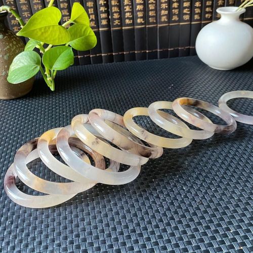 Bracelet Barre Ronde Chinoise En Soie Jade Doré 54-62mm, Bijoux, Accessoires De Mode, Sculpté À La Main, Amulette Porte-Bonheur, Cadeaux Pour Femmes