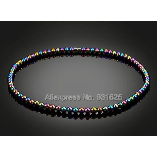 Collier En Hématite Magnétique Coloré, Perles À La Mode, Guérison Énergétique, Bijoux Sains, 2 Pièces