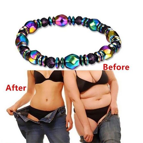 Bracelet De Perles En Hématite Élastique, 3 Pièces, Soins De Santé, Perte De Poids, Énergie, Guérison, Breloque Colorée, Magnétique