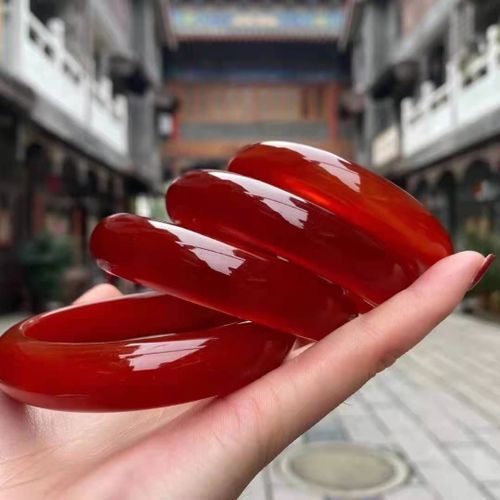 Bracelet En Jade Pour Femmes, Pierre Naturelle, Calcédoine, Véritable Jade Rouge, Bijoux, Jadéite, Cadeau, 7a