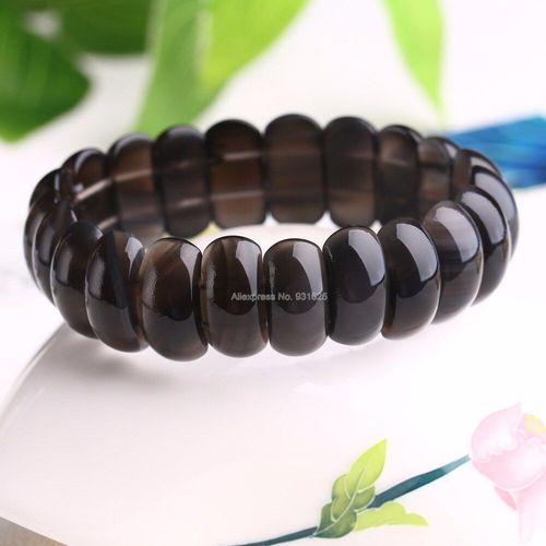 Bracelet Élastique En Pierre Gemme, Magnifique Bande De Glace En Obsidienne Transparente, Bijou Porte-Bonheur, Extensible, Mode, Bijoux Pour Femmes Et Hommes