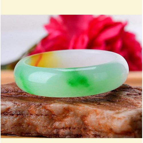 Bracelet En Jade Naturel Coloré Pour Femmes, Bijou En Jade, Sculpté À La Main, 100%