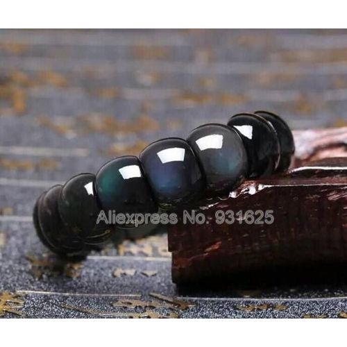 Bracelet En Obsidienne Arc-En-Ciel Pour Homme Et Femme, Bijoux De Mode, Perles Naturelles, Porte-Bonheur, Élastique, À La Mode