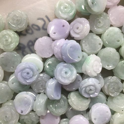 Boucles D'oreilles En Jade Et Jade De Type A Pour Femmes, Perles Rondes Naturelles, Lavande, Vert Clair, Fines, Accessoires Pour Dames, 2 Pièces