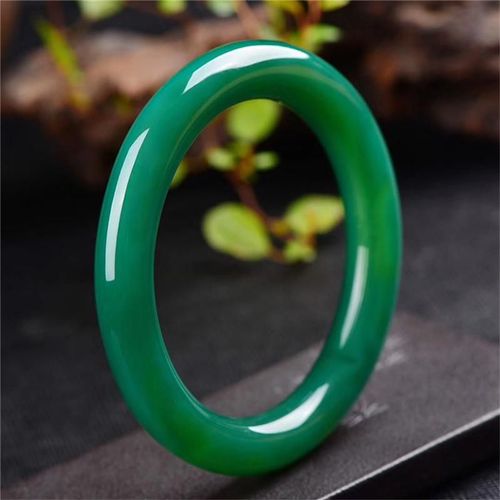 Bracelet En Jade Naturel Véritable Pour Femmes, Bijoux En Pierre De Jades Chinois Véritable, Bijoux En Calcédoine Verte