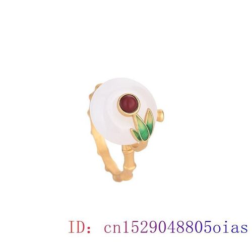 Bague En Jade Blanc Pour Hommes Et Femmes, Cadeaux En Calcédoine, Breloque Naturelle, Bijoux Amulette, Pierre Précieuse, Cristal, Zircon, Argent 925