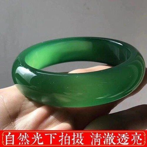 Bracelet En Jade Naturel Véritable Pour Hommes Et Femmes, Bijou Fin En Jade Vert Foncé, Cadeau Pour Petite Amie Ou Maman