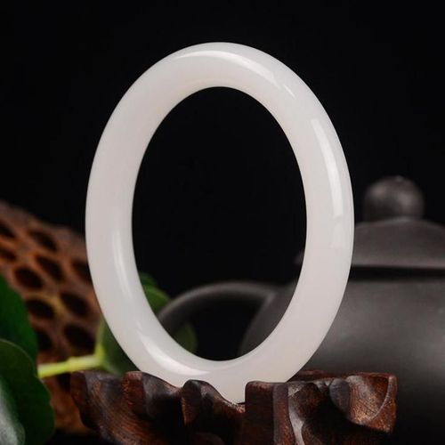 Bracelet En Jade Blanc Naturel Véritable, Bijoux À Breloques, Accessoires De Mode, Sculpté À La Main, Amulette Porte-Bonheur, Cadeaux Pour Femmes Et Hommes