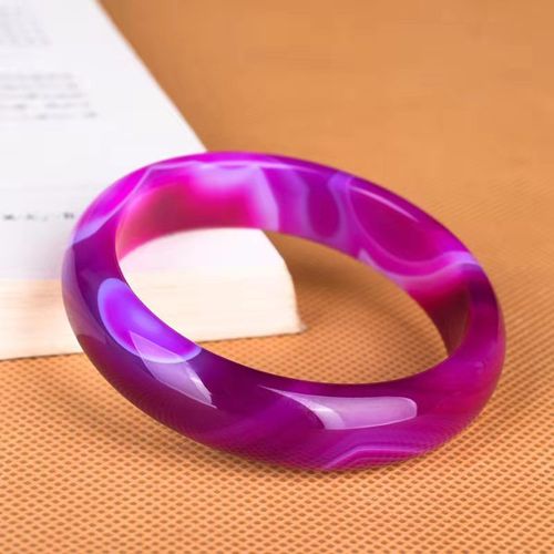 Bracelet En Jade Naturel Véritable Pour Femmes, Violet, Calcédoine, Lavande, Jades Chinois, Accessoires En Pierre, Bijoux
