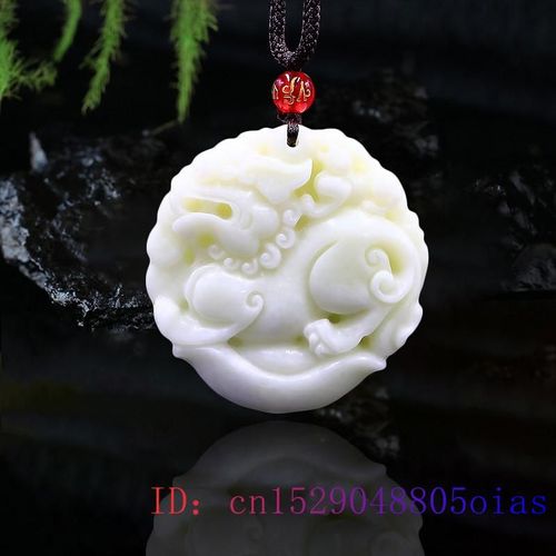 Pendentif Pixiu En Jade Pour Femmes, Accessoires De Mode Tigre, Breloque Blanche Naturelle, Amulette Chinoise Sculptée, Collier En Pierre Précieuse