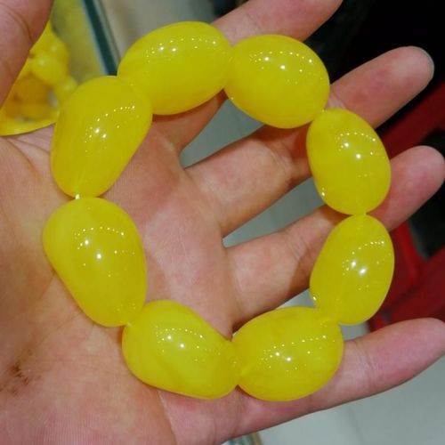 Bracelet Ambré Naturel Pour Hommes Et Femmes, Bijoux Fins, Cire De Miel Jaune, Perles D'ambre Irrégulières, Bracelets Amulettes Élastiques