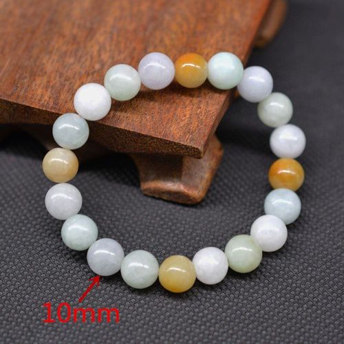 Bracelet En Jade De Burma Naturel Véritable Pour Hommes Et Femmes, Bracelets En Jades Certifiés, Perles En Jade De Birman Véritable, Amulette Perlée Élastique