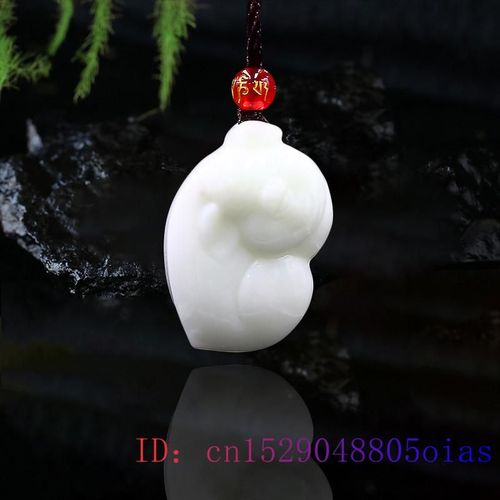 Pendentif Cochon En Jade, Bijoux, Accessoires En Pierre Précieuse, Breloque, Amulette Blanche Naturelle, Cadeaux Pour Femmes, Collier Chinois Sculpté