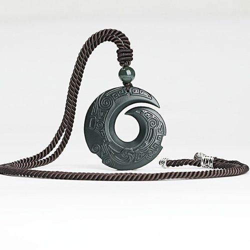 Collier Pendentif En Jade Naturel Hetian, Amulette Sculptée, Bijoux, Cadeaux Pour Hommes Et Femmes