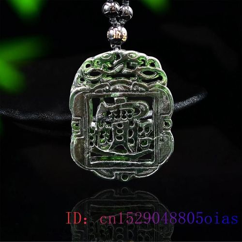 Collier Pendentif Pixiu En Jade, Amulette Verte Noire, Bijoux À Breloques En Pierres Précieuses Naturelles, Cadeaux À La Mode Chinoise Sculptée