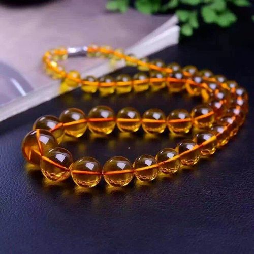 Collier De Perles D'ambre Pur De La Baltique Pour Femmes, Bijoux En Sucre, Perles D'ambre Dorées, Ras De Cou, Cadeau Pour Petite Amie Ou Maman