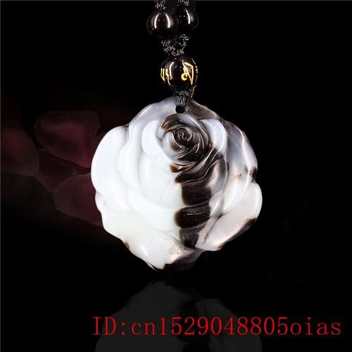Pendentif Amulette En Jade Rose Pour Hommes Et Femmes, Collier Sculpté, Naturel, Mode, Bijoux En Jade Chinois