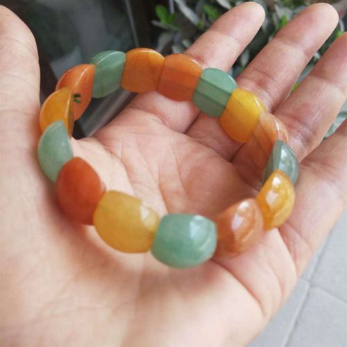 Bracelet En Jade Naturel Coloré Pour Femmes Et Hommes, Large Et Véritable, Accessoires En Pierre De Jade Chinois Véritable, Bijoux