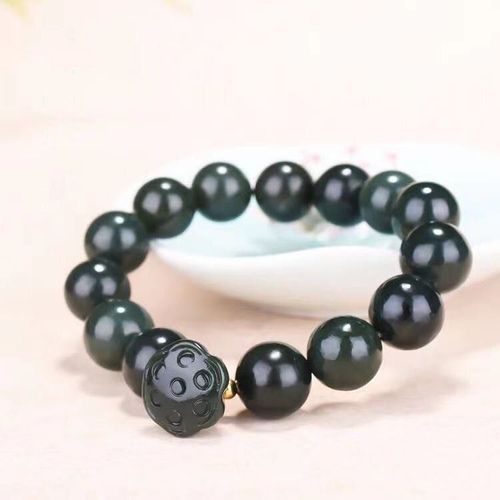 Bracelet En Jade Naturel Hetian Pour Femmes Et Hommes, Perles De Jade Vert, Bijoux De Tempérament, Accessoires De Gemmes, Cadeaux