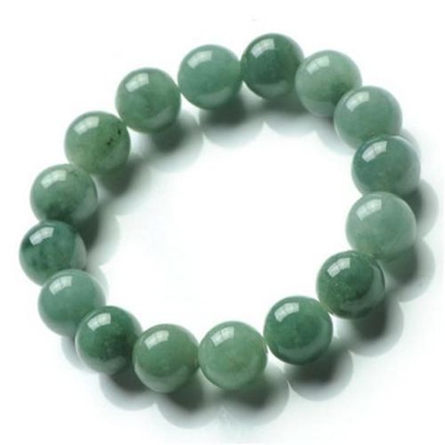Bracelet En Perles Vertes Émeraude Naturelles, 13mm, Bracelet Élastique, Breloque, Bijoux À La Mode, Sculpté À La Main, Amulette, Cadeaux De Chance Pour Hommes Et Femmes, Aaaaa +