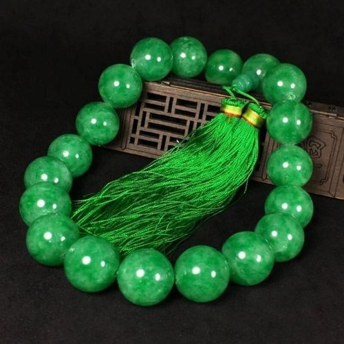 Bracelets À Pampilles En Jade Vert Naturel Pour Hommes Et Femmes, Pierres De Jade, Émeraude Naturelle, Perles De Bouddha