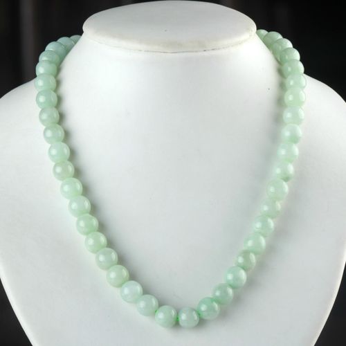 Collier De Perles En Jade Naturel Émeraude 8mm, Bijoux À Breloques Réglables, Accessoires De Mode Sculptés À La Main Pour Homme Et Femme, Amulette Porte-Bonheur