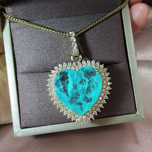 Pendentif En Pierre Naturelle, 20x20mm, En Argent Sterling 925, Tourmaline, Émeraude, Lac Bleu, Collier, Breloque, Cadeau
