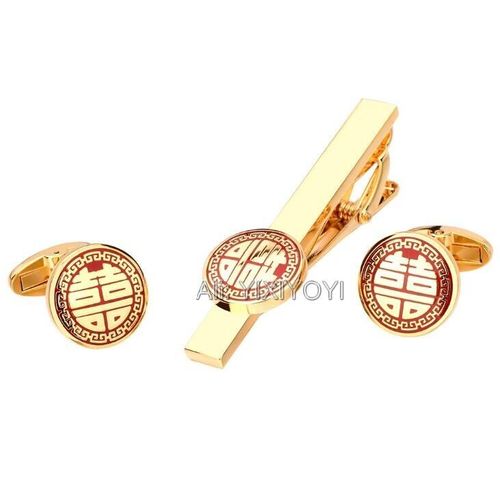 Boutons De Manchette Rouge Pour Hommes, Pince À Cravate, Pince À Cravate, Ensemble De Qualité Supérieure, Épingle À Cravate, Cadeau D'affaires
