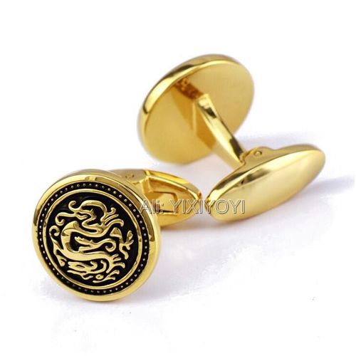 Boutons De Manchette En Métal Pour Homme, Boutons De Manchette De Haute Qualité, Design Dragon Chinois, Bijoux D'affaires De Mariage