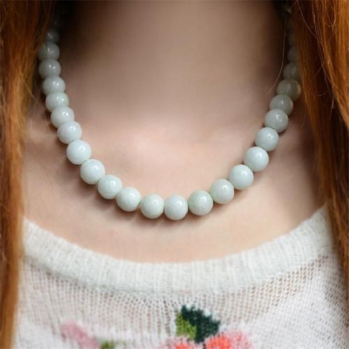 Collier De Perles En Jade Naturel Émeraude 10mm, Bijoux, Accessoires De Mode, Sculpté À La Main, Cadeaux Porte-Bonheur Pour Homme Et Femme, Amulettes En Jade, Vente En Gros