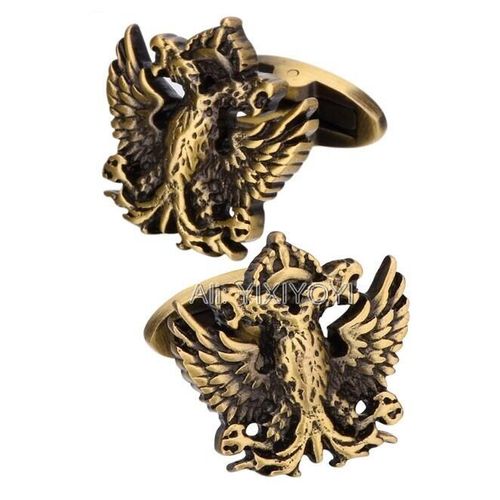 Boutons De Manchette En Métal Pour Homme, Rétro, Vintage, Couleur Or Argent, Aigle Volant, Chemise, Punk, Cadeau Pour Homme