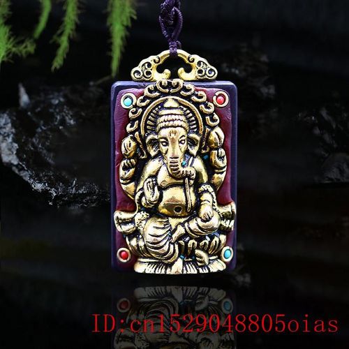 Collier En Bois De Santal Avec Pendentif Dieu, Éléphant, Bijoux Sculptés, Breloque, Amulette Chinoise, Collection Noire, Cadeaux Naturels