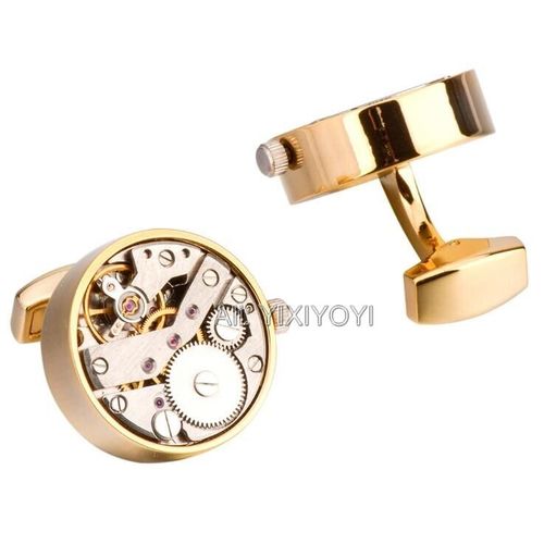 Boutons De Manchette De Montre Mécanique Pour Hommes, Boutons De Manchette De Chemise, Mécanisme De Manchette, Bijoux De Créateur De Mode