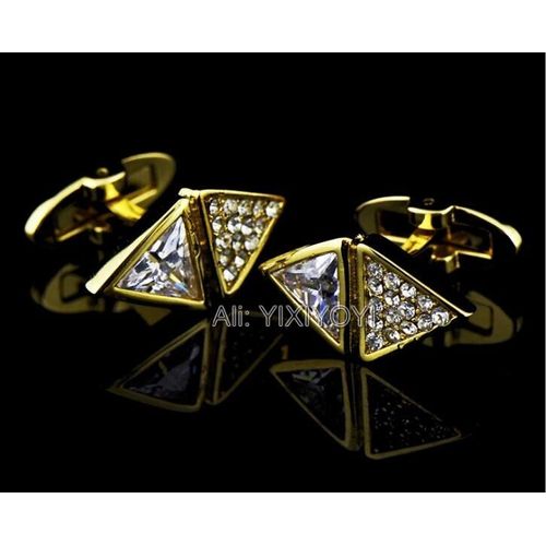 Boutons De Manchette En Métal Pour Homme, De Haute Qualité, Unique, En Cristal Zircon, Idéal Comme Cadeau De Mariage