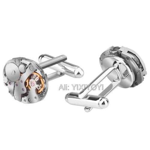 Montre Non Fonctionnelle Pour Hommes, Boutons De Manchette En Acier Inoxydable, Boutons De Manchette, Équipement, Bijoux Cadeaux