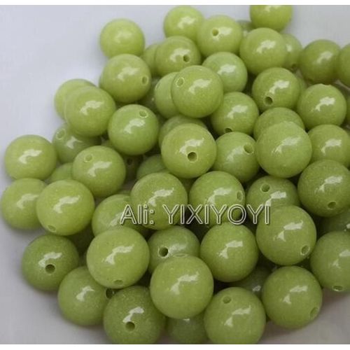 Belles Perles En Pierre Naturelle De 6 À 20mm, En Fluorite Verte Lumineuse, Pour Bricolage, Fabrication De Bijoux, Bracelet À Maillons, Brille Dans La Nuit