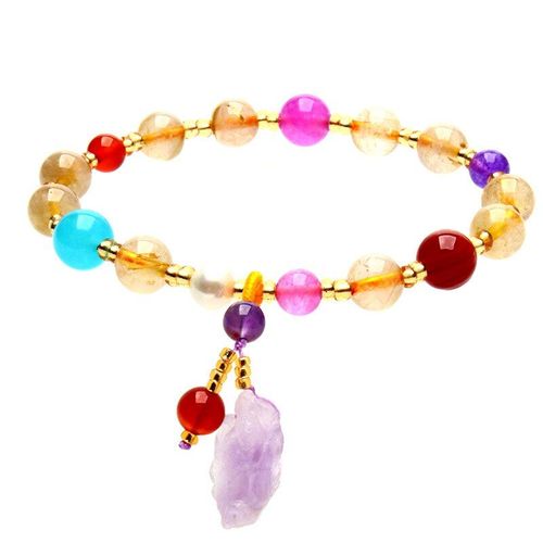 Bracelets En Cristal Pour Femmes, Vintage, Breloque En Jade, Accessoires De Luxe, Bijoux, Citrine, Pierre Naturelle, Cadeau