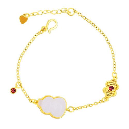 Bracelet De Gourde De Jade En Pierre Naturelle Pour Femmes, Bijoux Amulette En Argent 925 Et Zircon, Calcédoine, Cadeaux De Charme