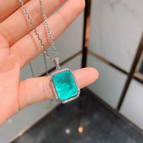 Ensemble De Bijoux Fins De Mariage Pour Femmes, Vintage, Argent Sterling 925, Paraiba, Boucles D'oreilles, Bague, Collier, Tourmaline
