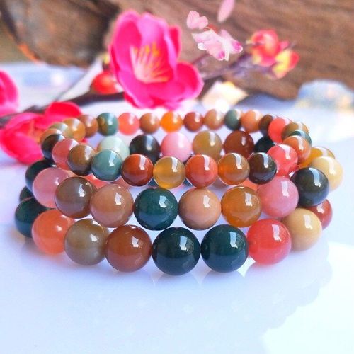 Bracelet En Perles De Jade De Couleur Naturelle Véritable, Accessoires De Mode, Amulette Sculptée À La Main, Cadeaux Pour Femmes Et Hommes