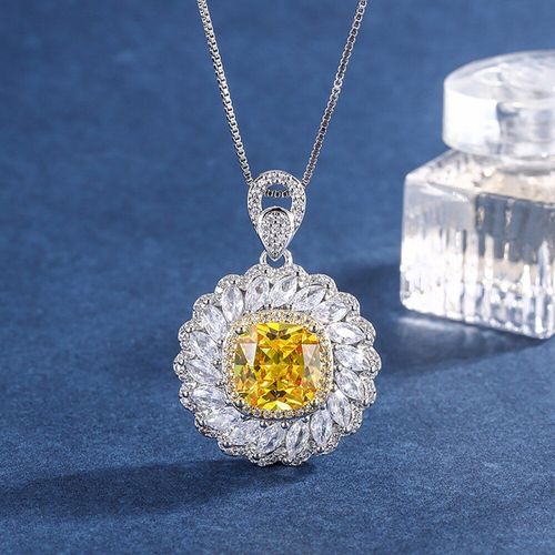 Ensemble De Bijoux Fins En Argent Sterling 925, Marguerite Topaze, Bague, Boucles D'oreilles, Pendentif, Collier, Fête De Mariage, Cadeau Pour Femmes