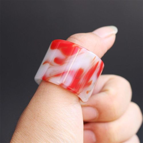 Bague Blanche Et Rouge En Jade De Sang Pour Homme Et Femme, Poulet Hetian Sculpté À La Main, Bijoux À La Mode, Amulette, Cadeaux Porte-Bonheur, Offre Spéciale